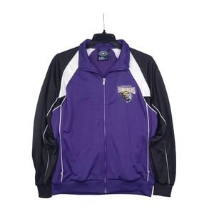 Manchester Monarchs Hockey Warm Up Jacket Mens Large AHL Purple Black Full Zip
